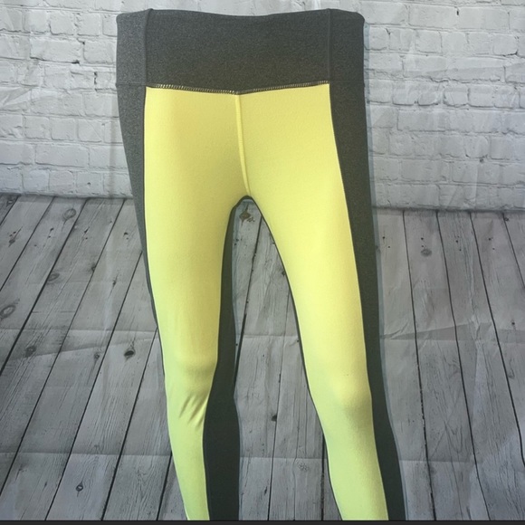 90 Degree By Reflex Pants - 90 Degree by Reflex Gray & Yellow leggings size XS